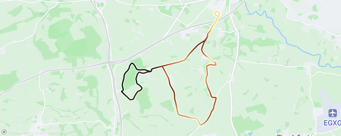 Map of the activity, 90mins Battlefield and Castle trail loops