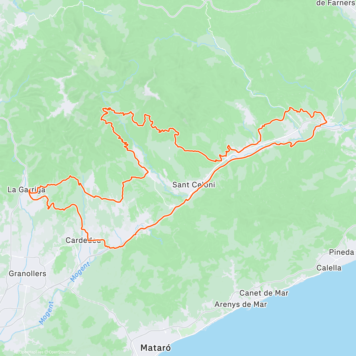 Map of the activity, Day off work + kids at school = 🚴‍♂️
