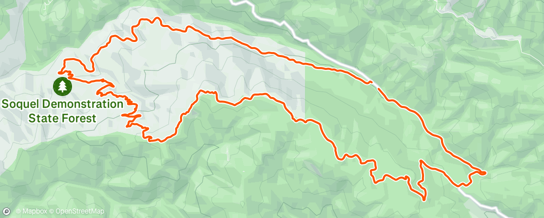 Map of the activity, Morning Mountain Bike Ride