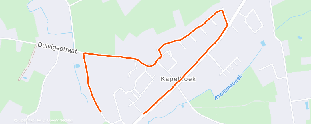 Map of the activity, 23/12/2025 Post travel walk.