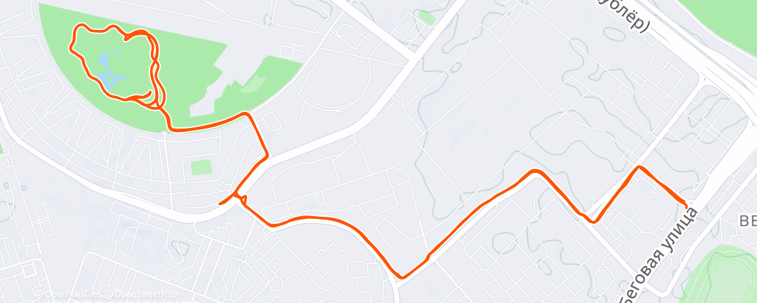 Map of the activity, 30' @135 + БУ + 5x60 + БУ 6x100 в горку