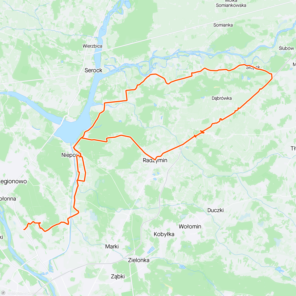 Map of the activity, Windy Lifts / Radzymin Slopsk loop