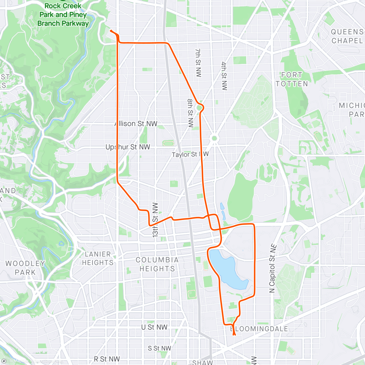 Map of the activity, Evening Ride. Less Rain, More Climbing.