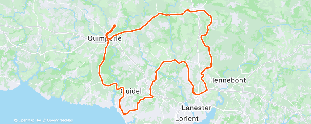 Map of the activity, Sortie vélo le matin