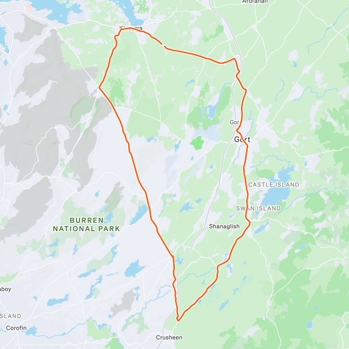 Map of the activity, Tubber loop, 3 punctures & ☕  Morning Ride