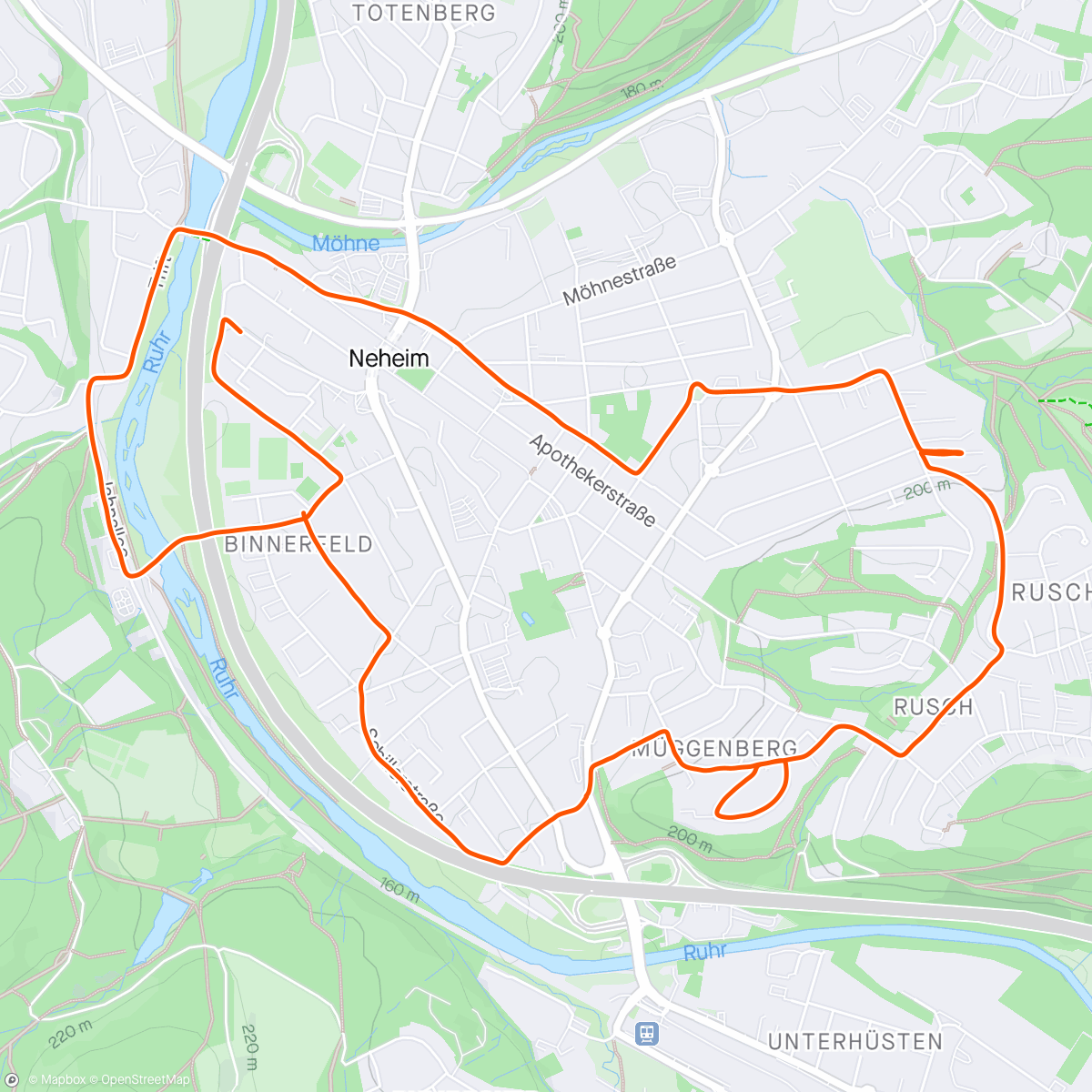 Map of the activity, „Back again“ zum x-ten mal ! Nach Knie-OP im Feb. - E-Bike Testfahrt - neues Rad der Gattin