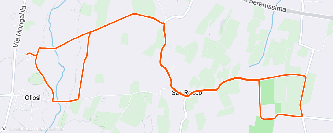 Map of the activity, Corsa pomeridiana