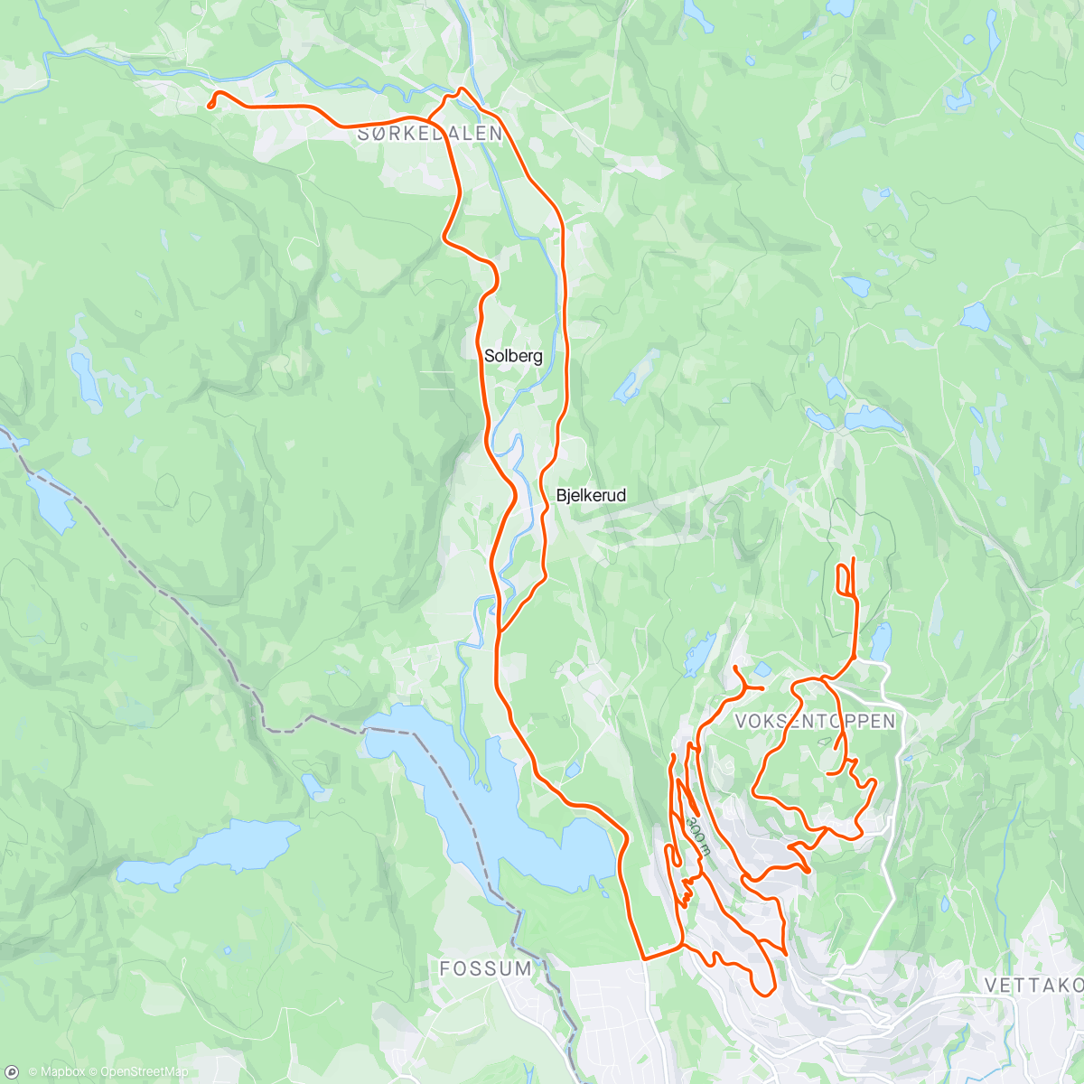 Map of the activity, Klatrer litt og Sørker litt