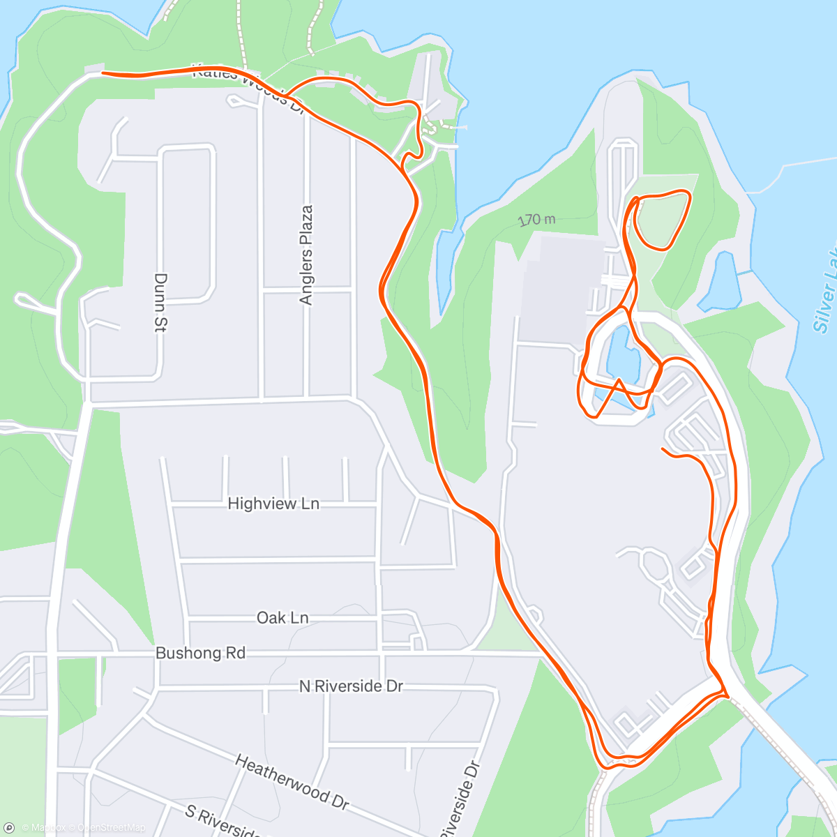 Map of the activity, Morning Run
