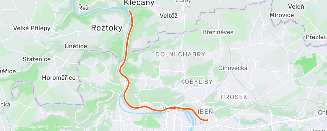 Map of the activity, Afternoon Ride