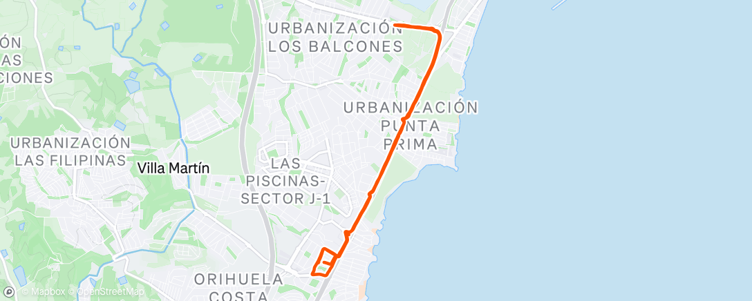 Map of the activity, La Zenia 🎒