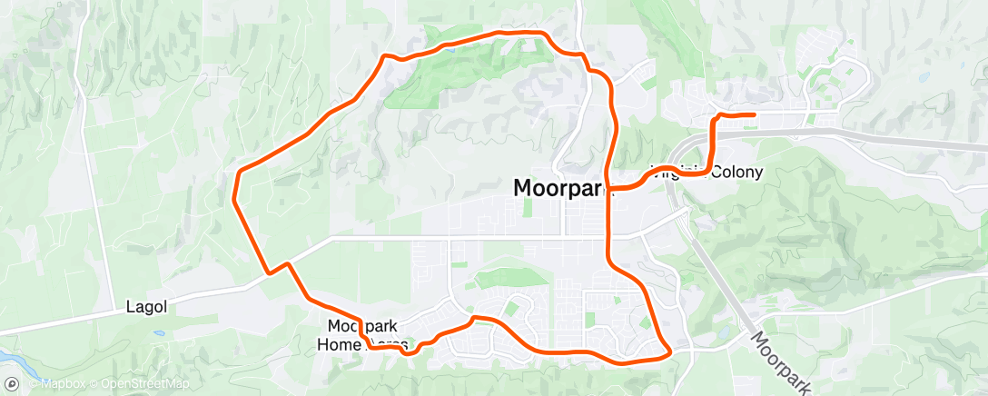 Map of the activity, Lunch Ride
