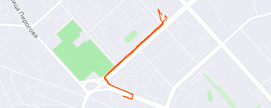 Map of the activity, Дневная прогулка