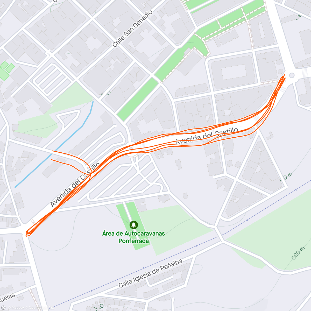 Map of the activity, Carrera a la hora del almuerzo