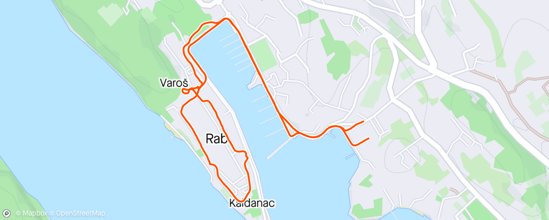 Map of the activity, ☁️ Rab Afternoon Walk