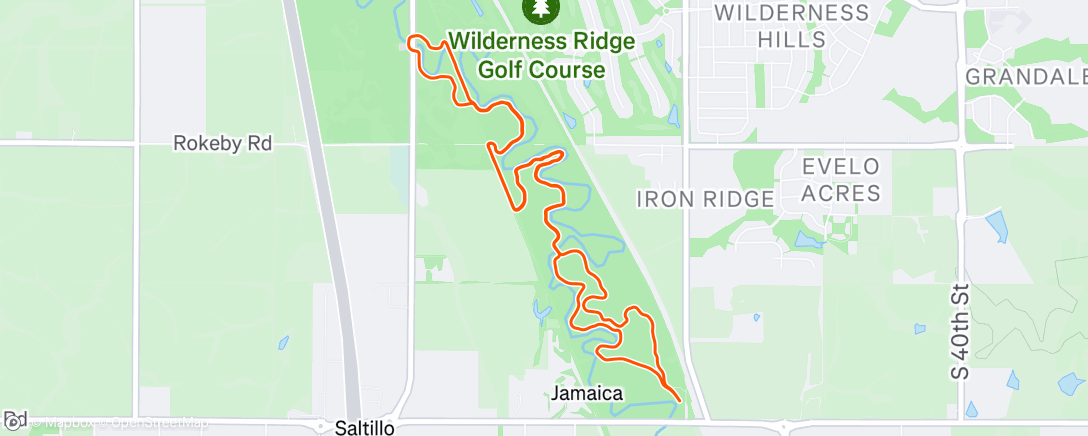 Map of the activity, Afternoon Hike