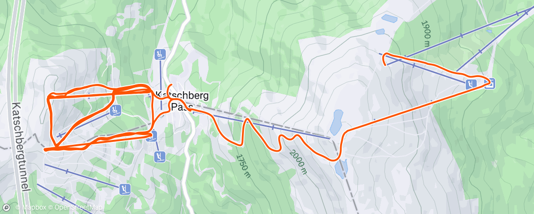 Map of the activity, Katschberg