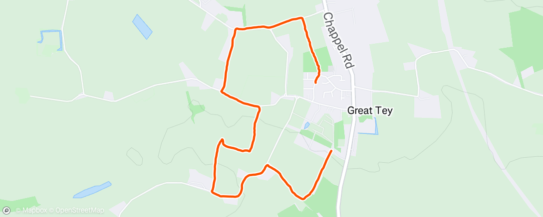 Map of the activity, Morning Walk