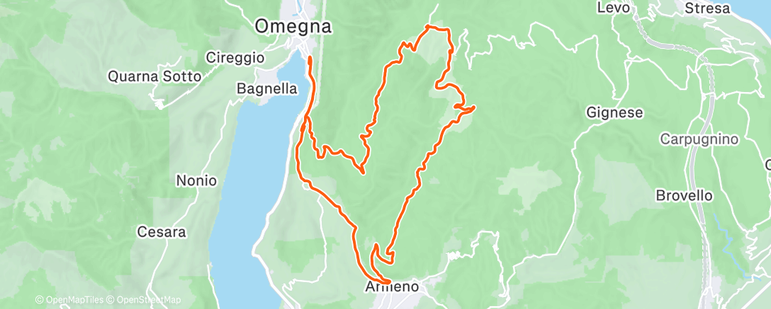 Карта физической активности (Endurata mottarone pedalato)