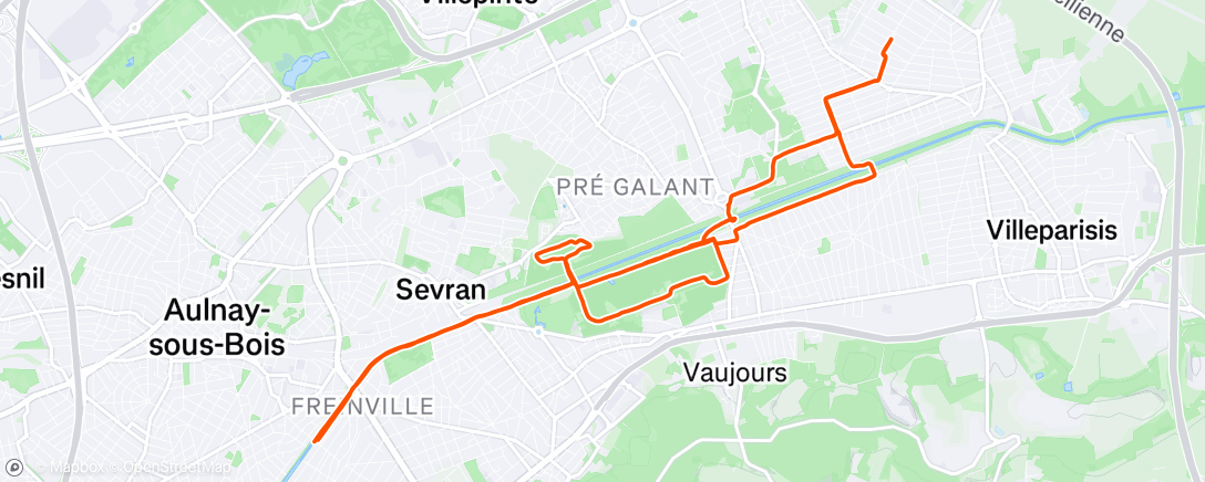 Carte de l'activité Afternoon Run