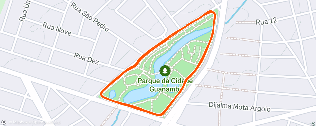 Map of the activity, Corrida ao entardecer