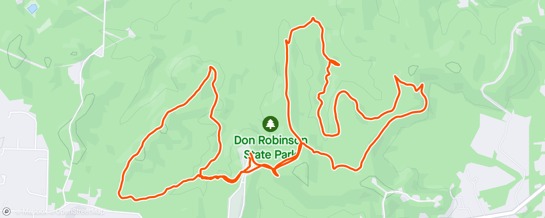 Map of the activity, Don Robinson state park