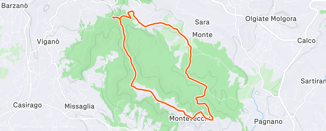 Map of the activity, Camminata mattutina