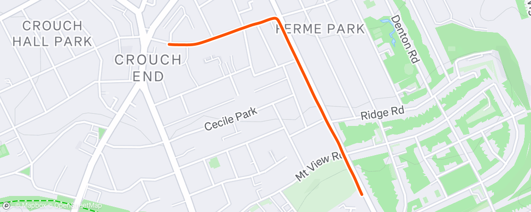 Map of the activity, Lunch Ride