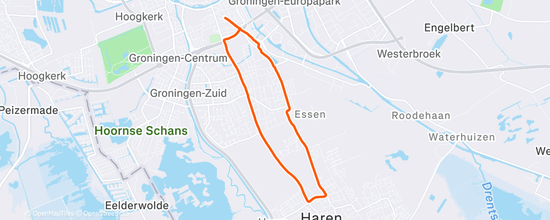 Map of the activity, Namiddagloop