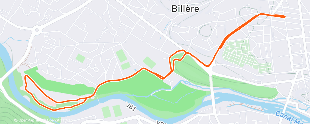 Карта физической активности (Evening Run)