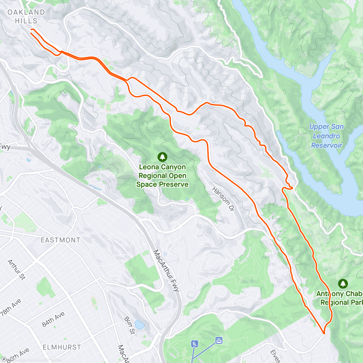 Map of the activity, quiet chabot