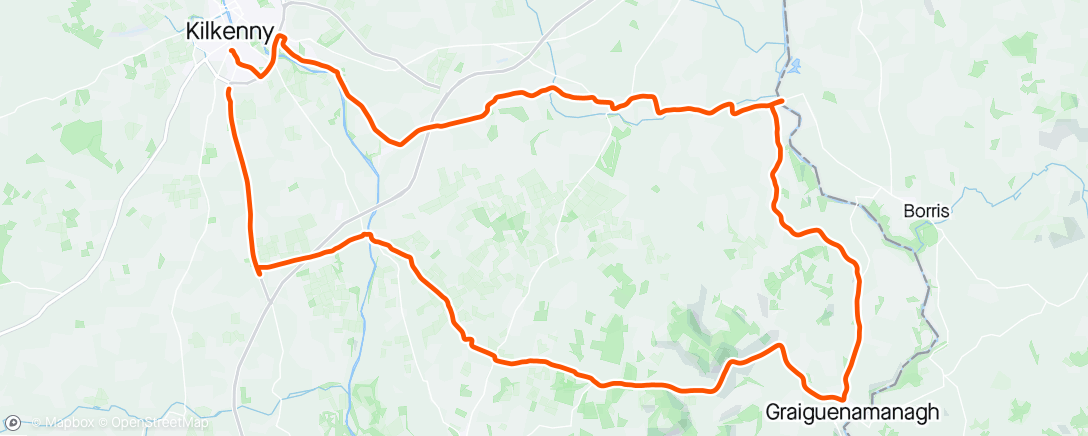 Mapa da atividade, Danesfort, bennettsbridge, kilfane, coppenagh, Goresbridge KK