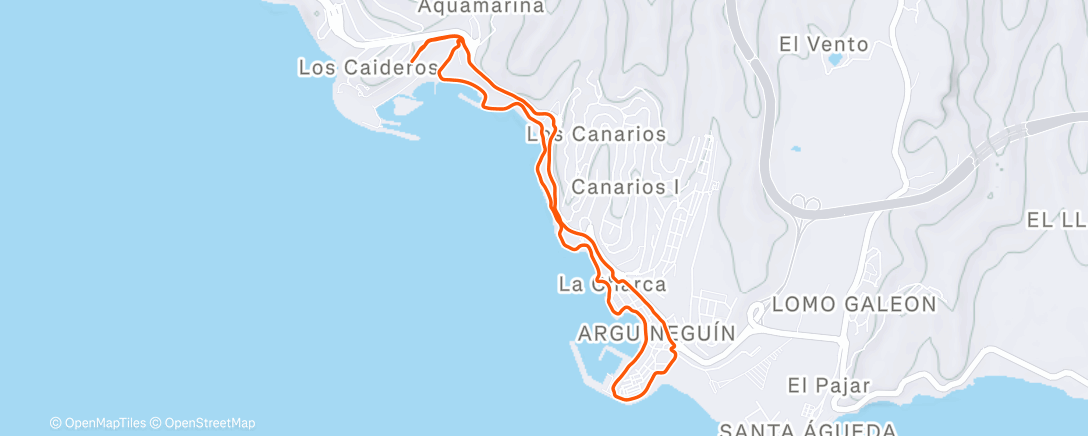 Map of the activity, Lauf am Morgen