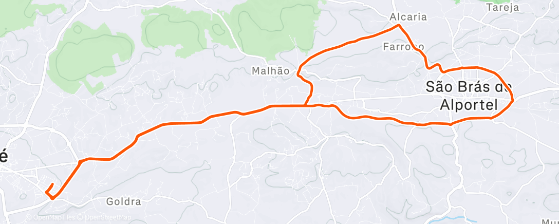 Карта физической активности (Volta de bicicleta vespertina)