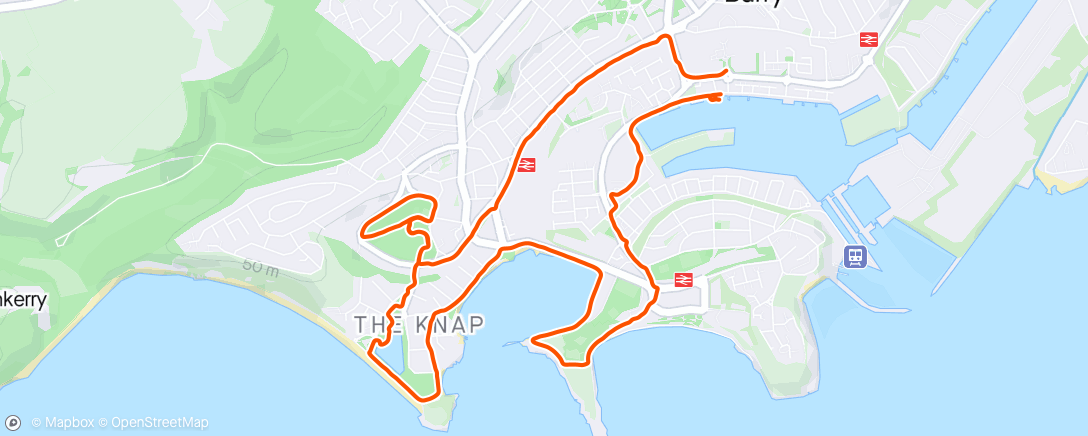 Map of the activity, First run in new shoes