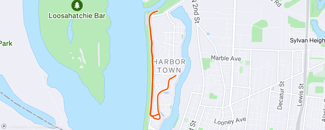 Map of the activity, Evening Run