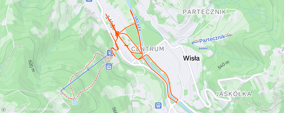 Map of the activity, Afternoon Walk