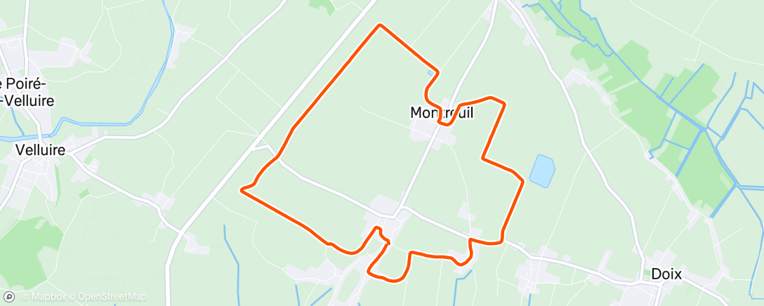 Map of the activity, Course à pied du midi