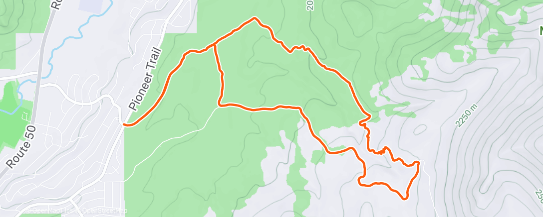 Map of the activity, Last mtn bike ride of the year!