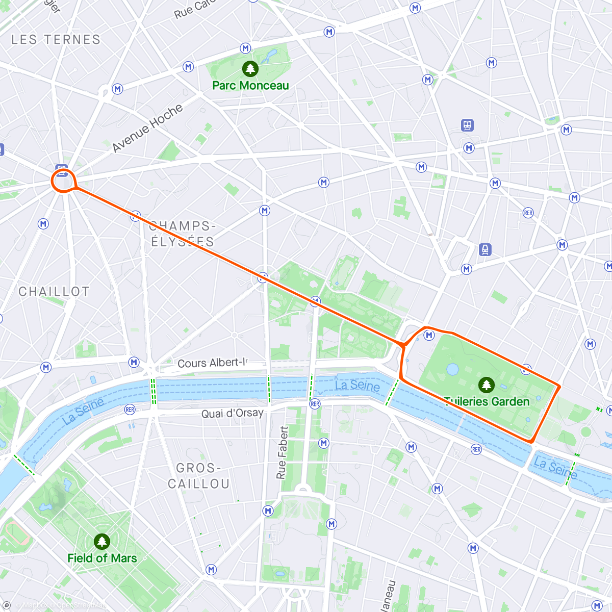 Map of the activity, BKOOL - Paris Champs-Élysées
C est la reprise des séances de home trainer,  🤙🤙🤙
