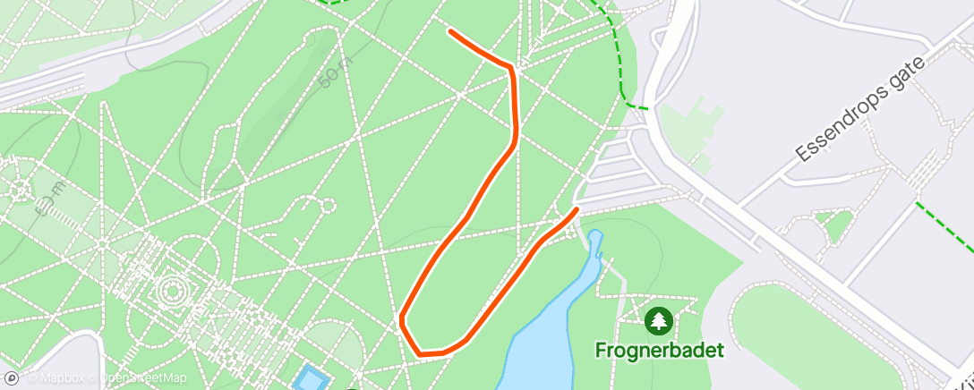 Map of the activity, Oppvarming Vom dogrun