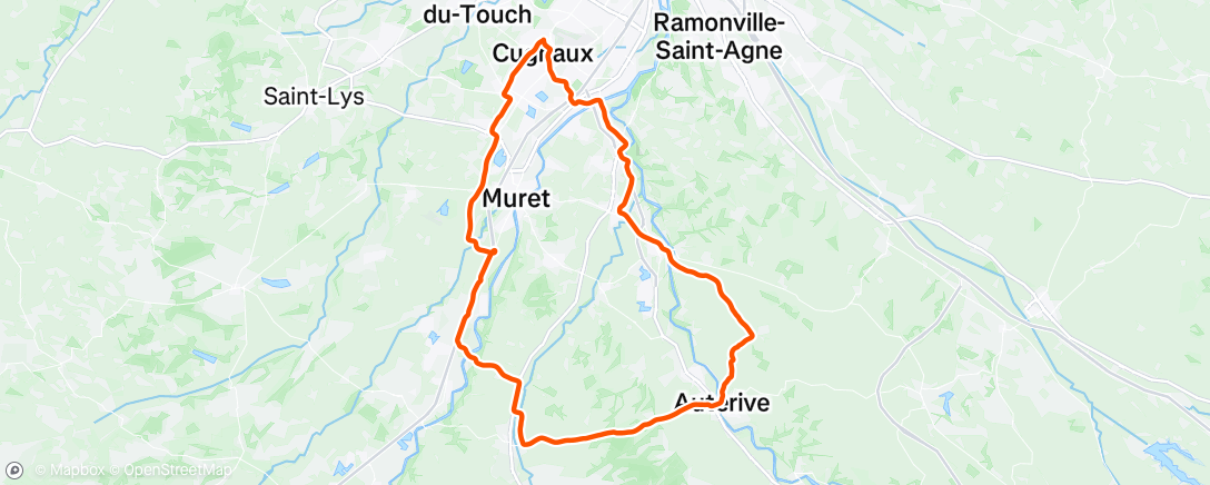 Map of the activity, Sortie vélo dans l'après-midi