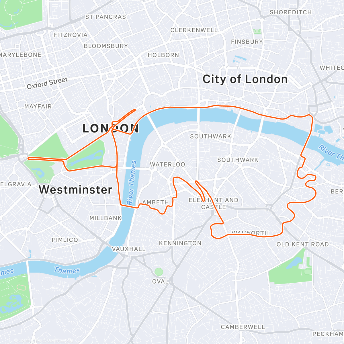 Map of the activity, Zwift - Let's Get Moving - MT on London 8 in London