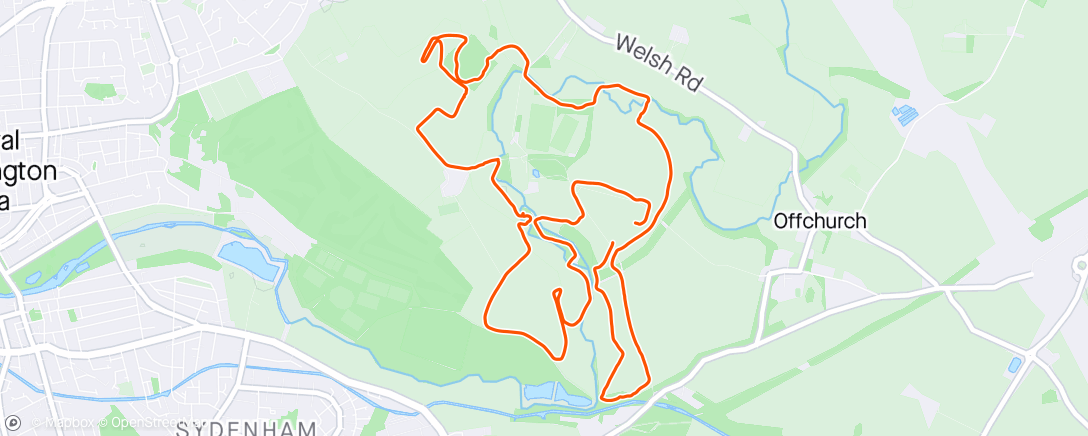 Map of the activity, Wolf Run with Tom and team
