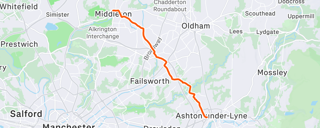 Карта физической активности (Afternoon Ride)