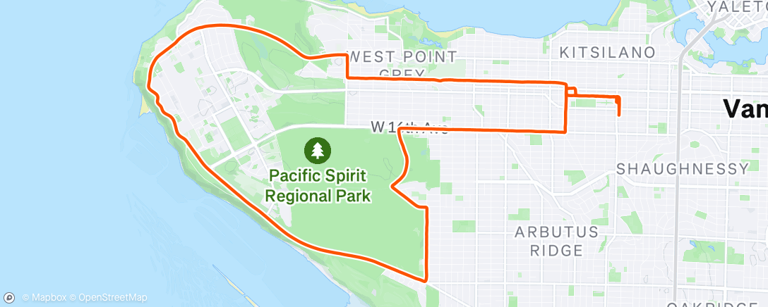 Map of the activity, Lunch Ride