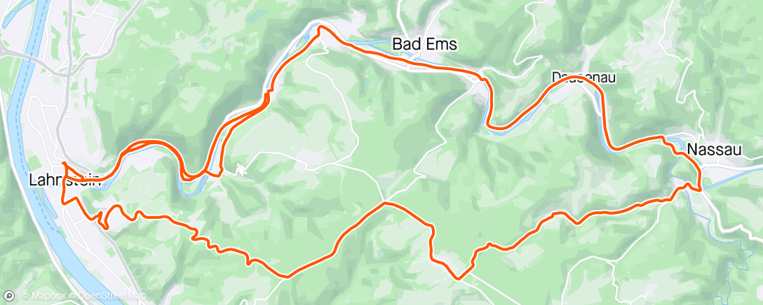 Map of the activity, RVC Feierabendrunde Taunus Edt.
