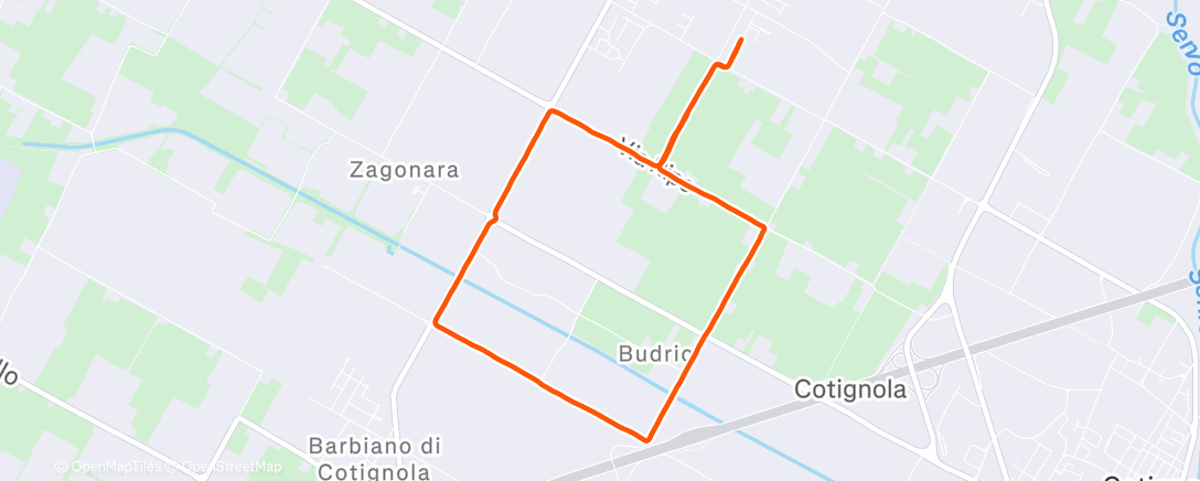 Map of the activity, Corsa dell'ora di pranzo
