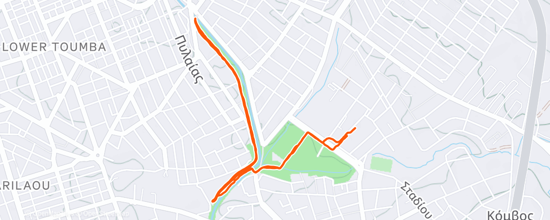 Map of the activity, Lunch Run