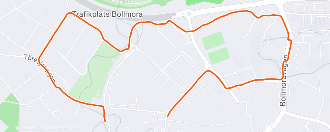 Map of the activity, Evening Walk